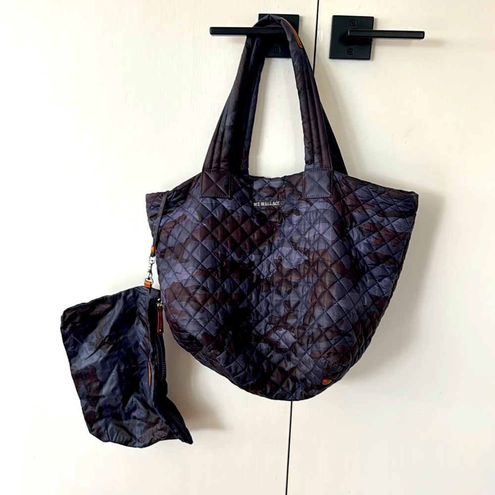 MZ Wallace Quilted Tote Bag in Dark Brown